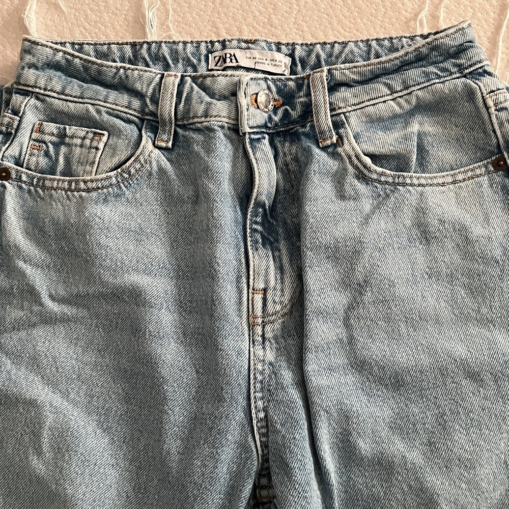 Zara High Waisted Straight Jeans - Picture 5 of 7